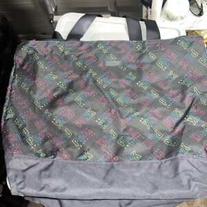 Victoria's Secret Black Tote with Multicolor Print